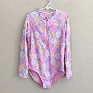 Floral Rash Guard Swimsuit NWOT • 10/12 Years